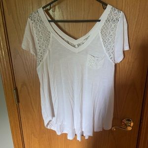 Shear v neck summer top. Large